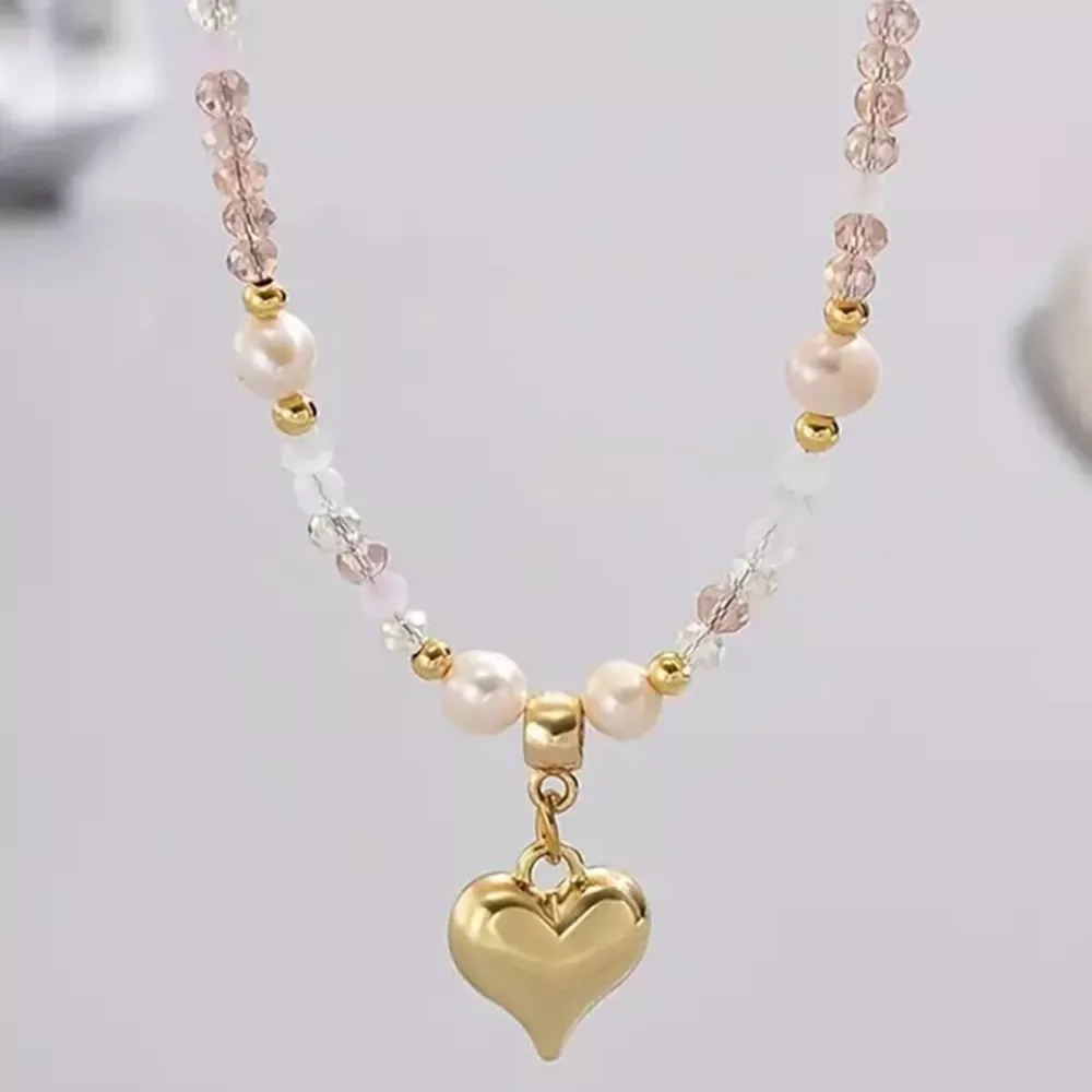 Bead Heart Pendant Necklace, image 6