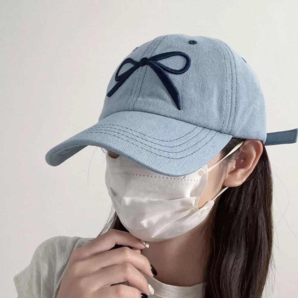 Embroidered Bow Baseball Cap, image 2
