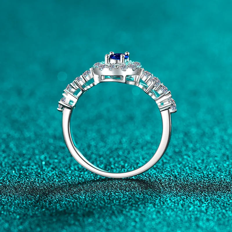 925 Sterling Silver Moissanite Ring, image 3