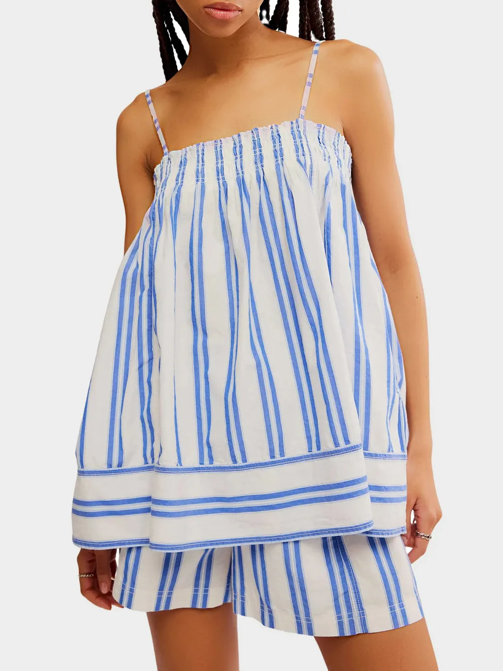 Smocked Square Neck Cami and Shorts Set, image 4