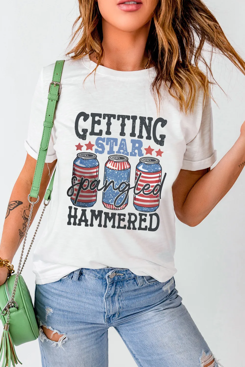 Graphic Round Neck Short Sleeve T-Shirt, image 5