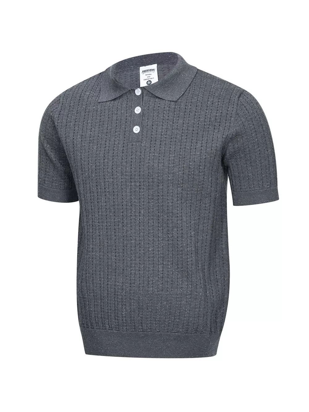 Men's Textured Knit Short Sleeve Top, image 2