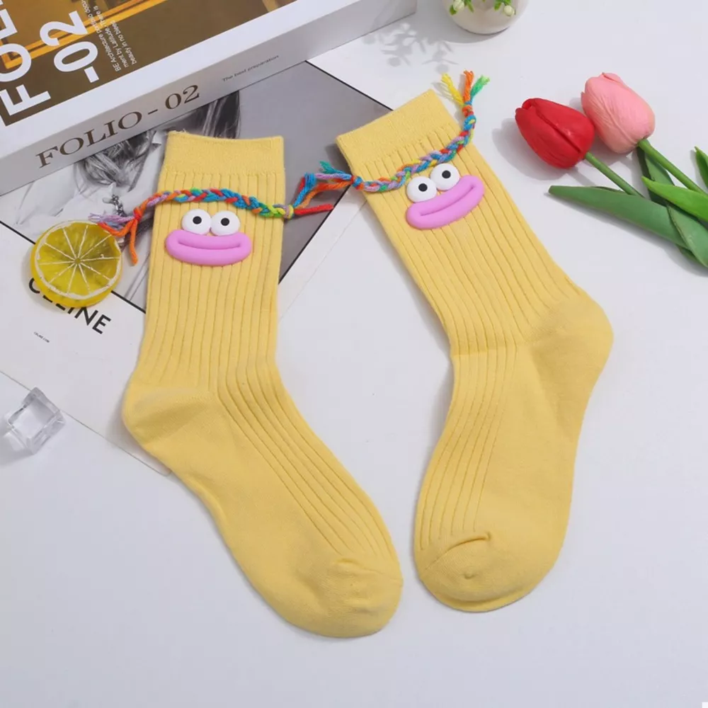 Cartoon Ribbed Knit Crew Socks, image 19