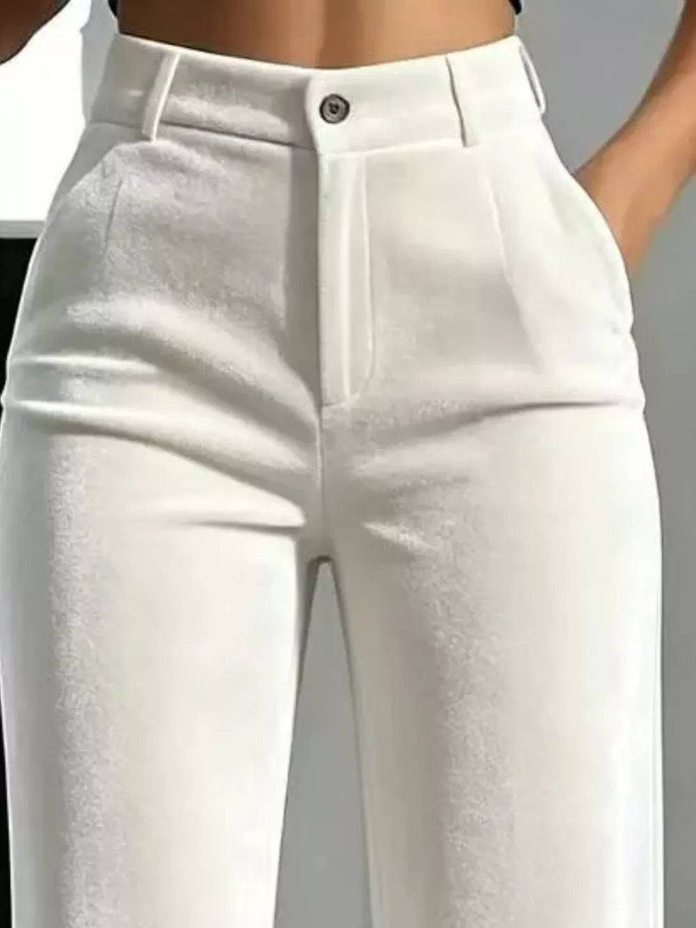 Full Size High-Waisted Velvet Pants Plus Size, image 10