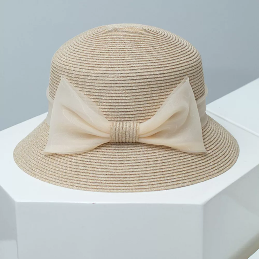 Cloche Hat with Ribbon Bow