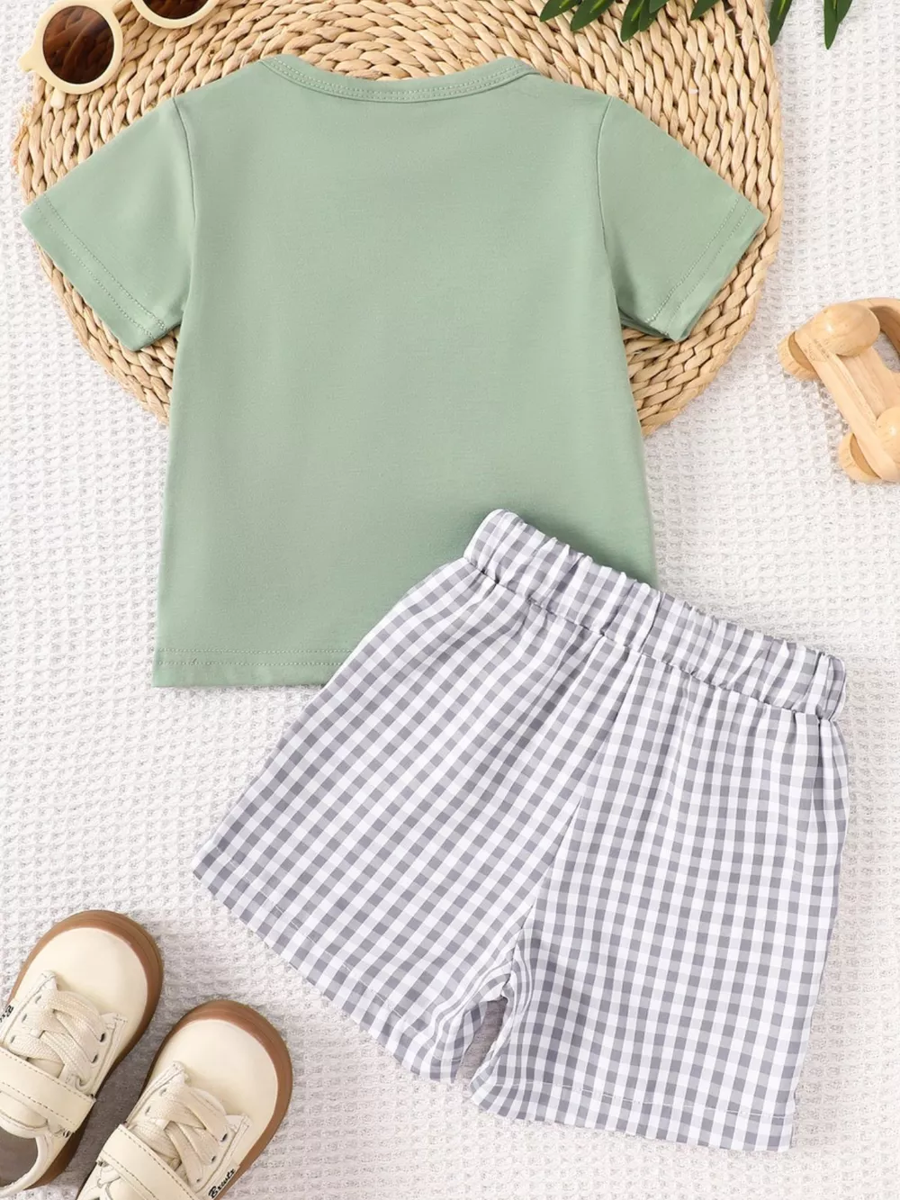 Children's Animal Embroidered Tee and Shorts Set, image 6