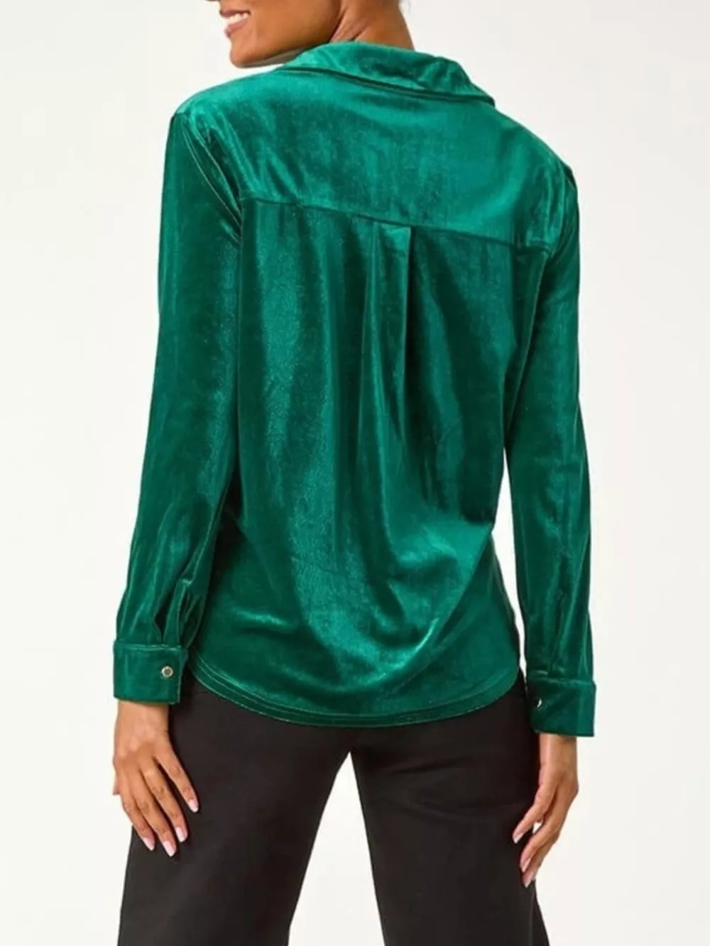 Velvet Long Sleeve Blouse, image 5