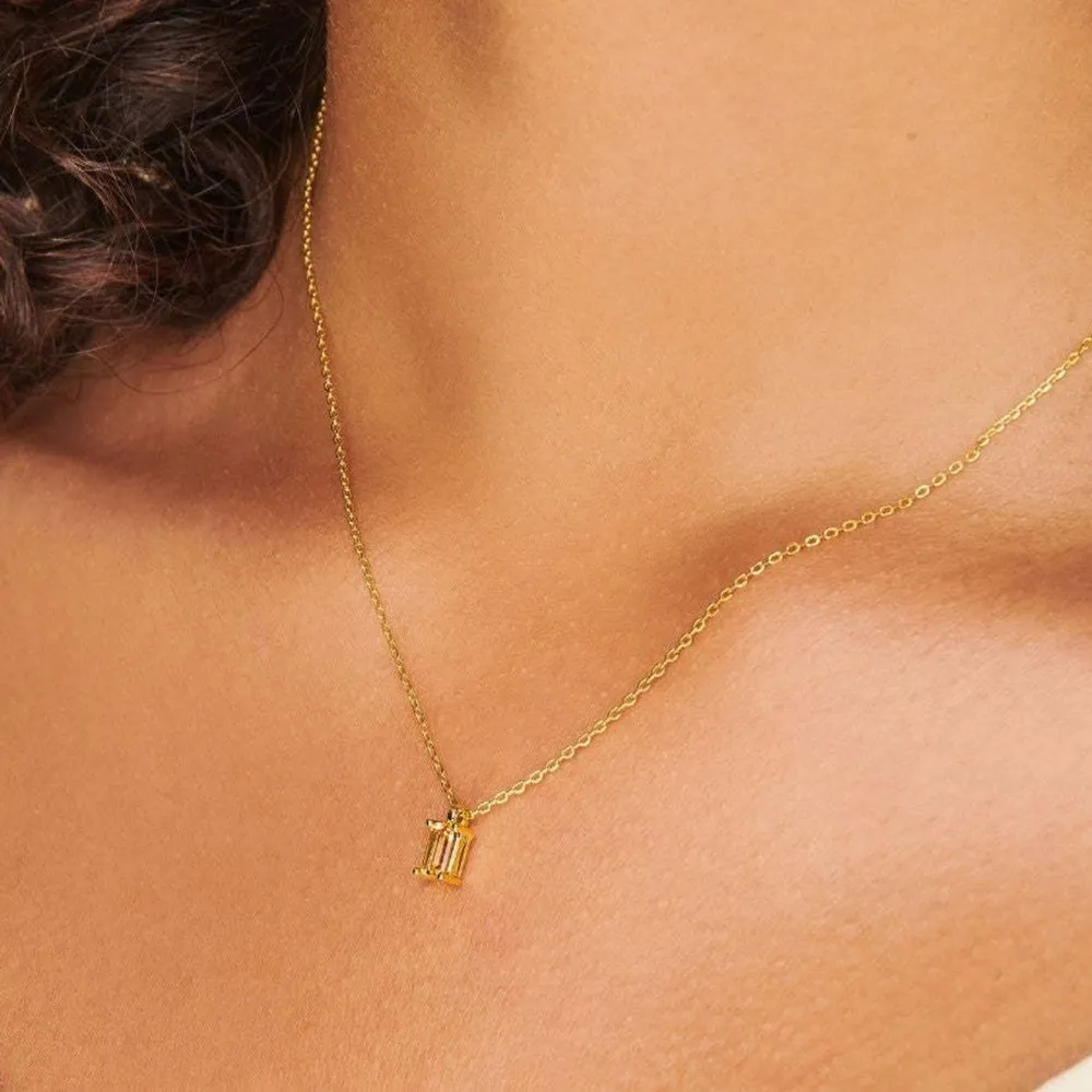 Titanium Steel Inlaid Zircon Pendant Necklace, image 13