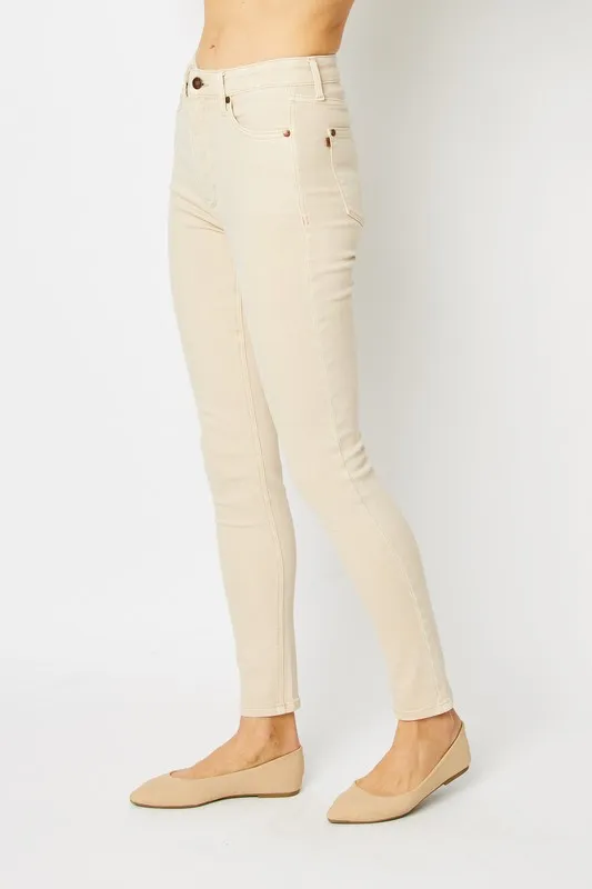 Full Size Garment Dyed Tummy Control Skinny Jeans, image 5