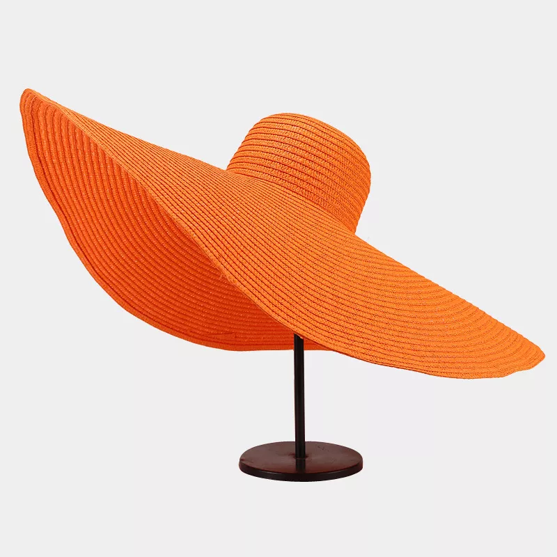 Oversized Wide Brim Straw Sun Hat, image 13
