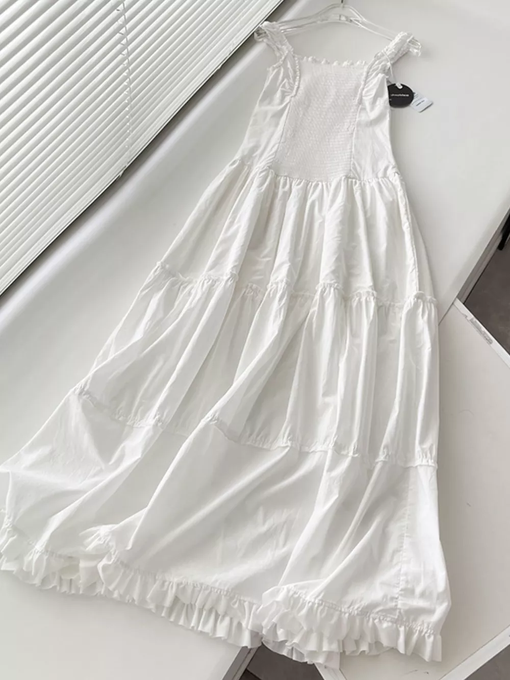 Ruffled Square Neck Tiered Maxi Dress, image 8