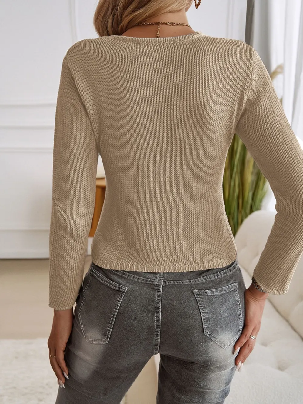 Long Sleeve Cropped Cardigan, image 17
