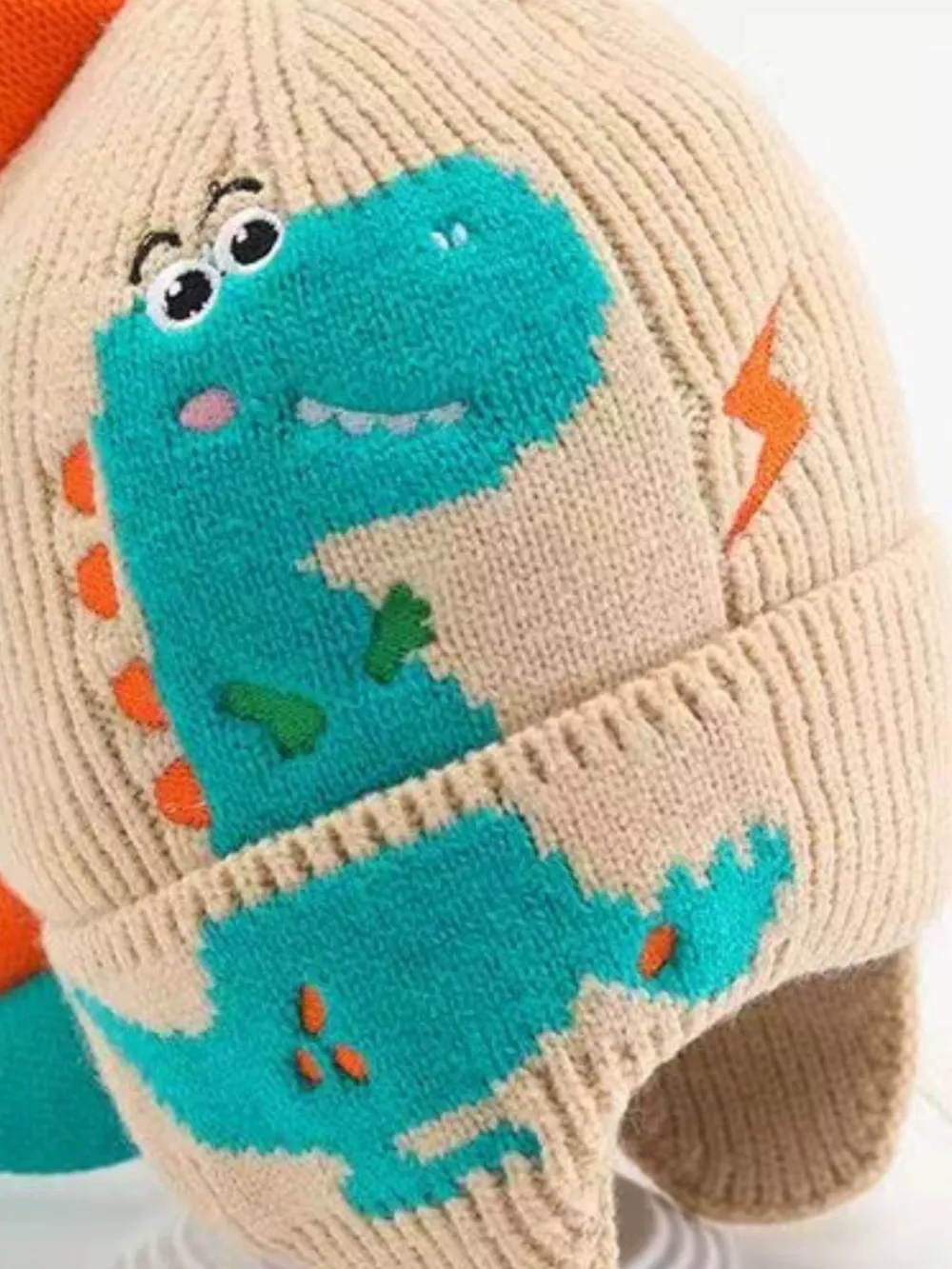Children's Dinosaur Knitted Hat, image 6
