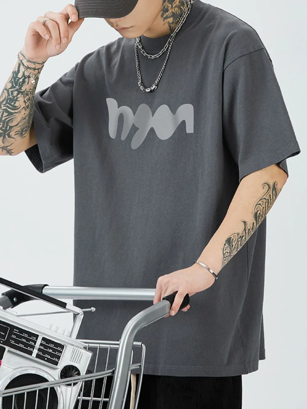 Men's Full Size Round Neck Letter Graphic T-Shirt Plus Size, image 7