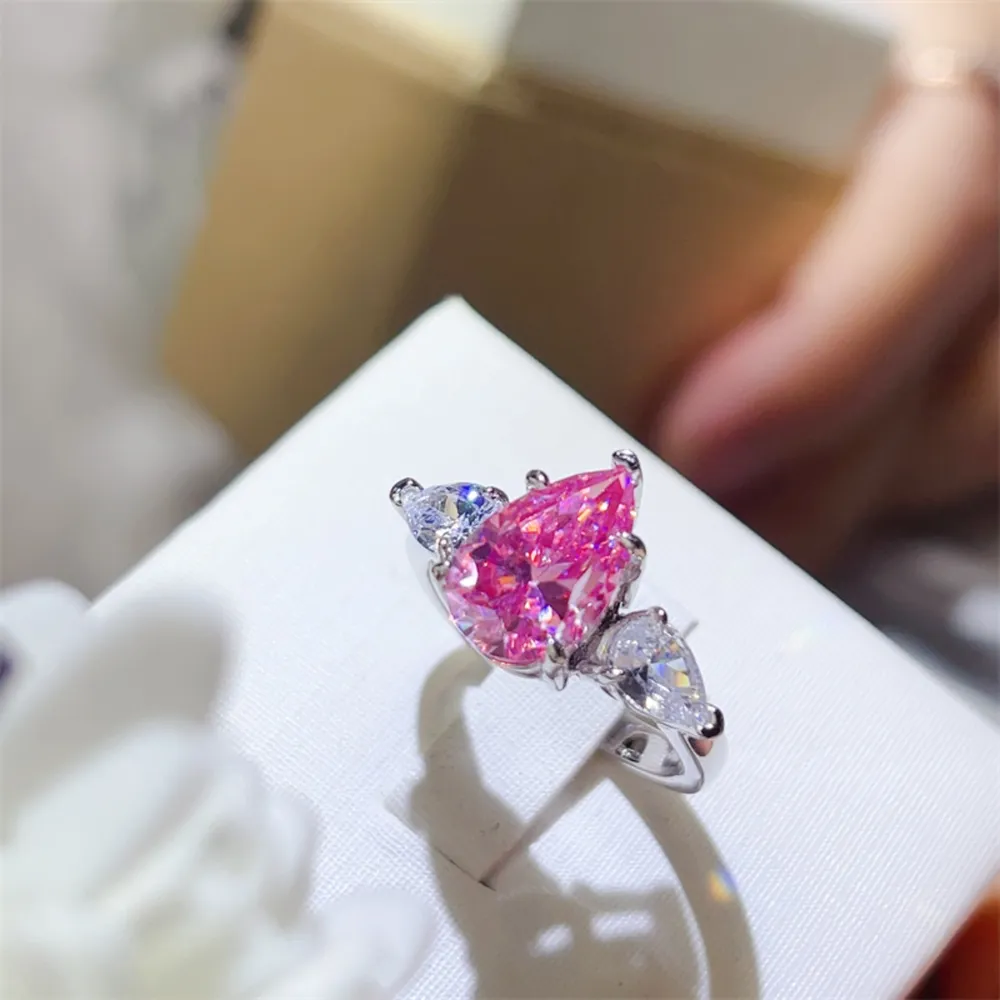 2 Carat 925 Sterling Silver Moissanite Ring, image 6