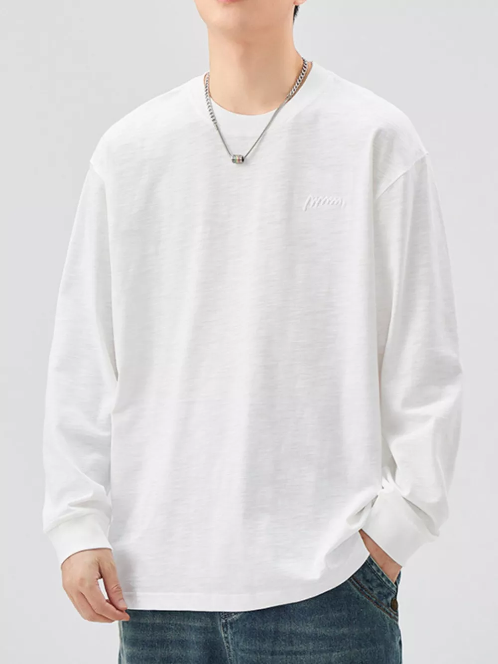 Men's Plus Size Casual Long Sleeve T-Shirt, image 8