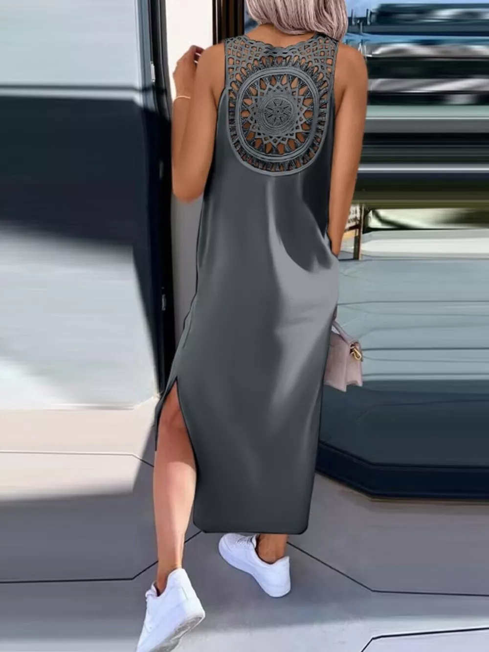 Side Slit Sleeveless Maxi Dress, image 14
