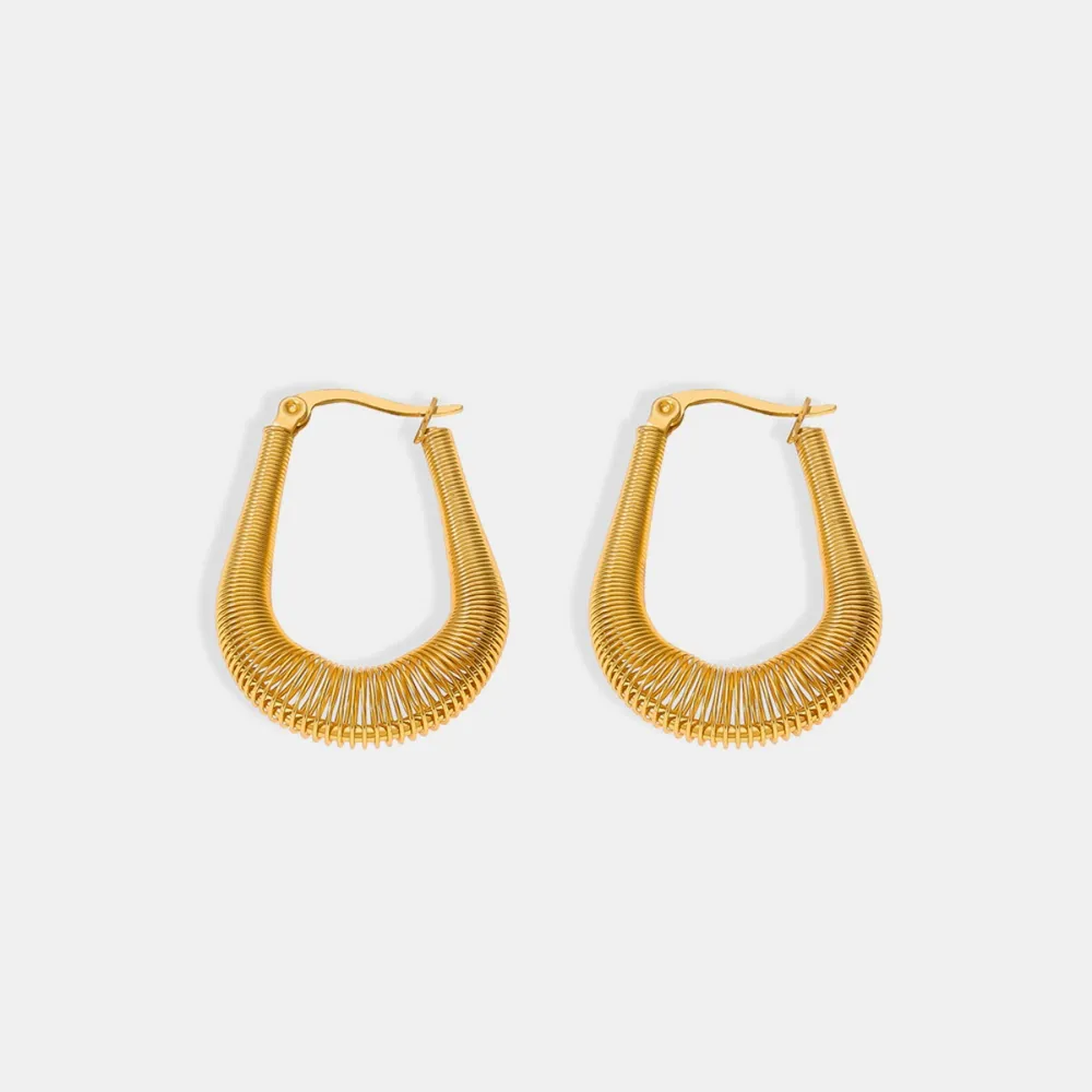 Titanium Steel U Shape Earrings, image 4
