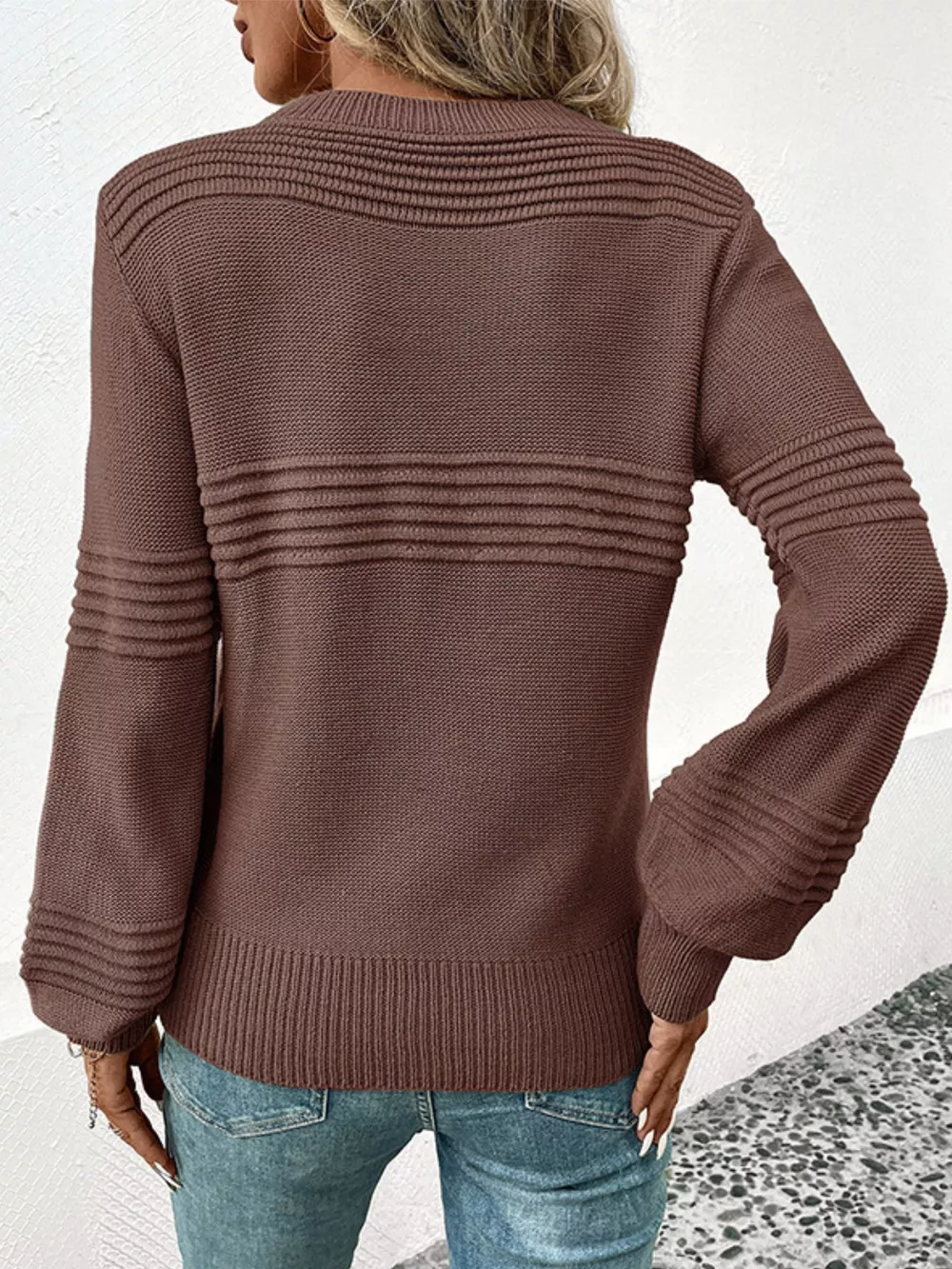 Round Neck Long Sleeve Sweater, image 10