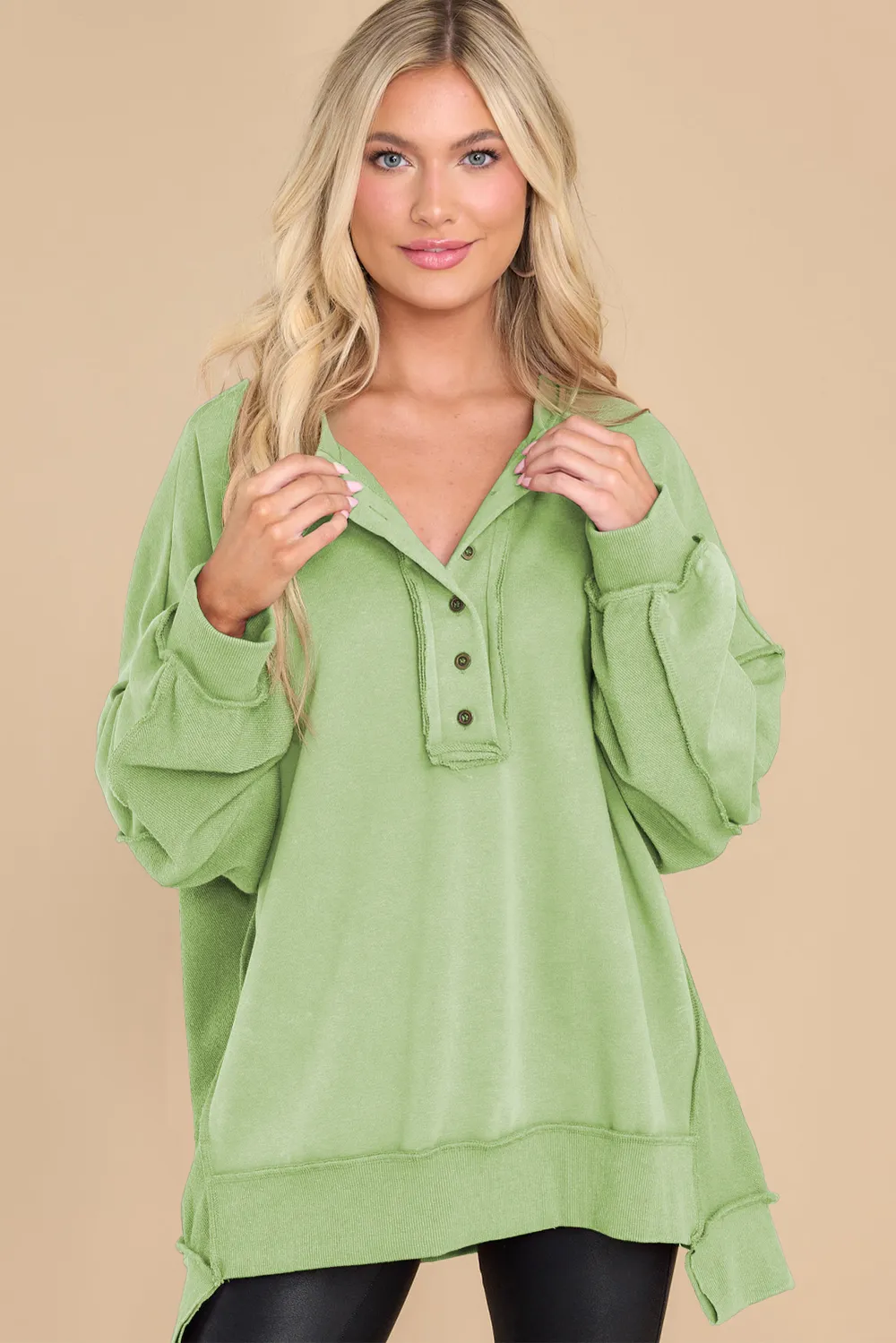 Exposed Seam Long Sleeve Sweatshirt, image 11