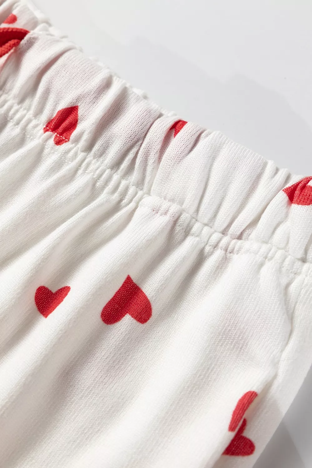 Hearts Printed Long Sleeve Top Drawstring Pants Lounge Set, image 6