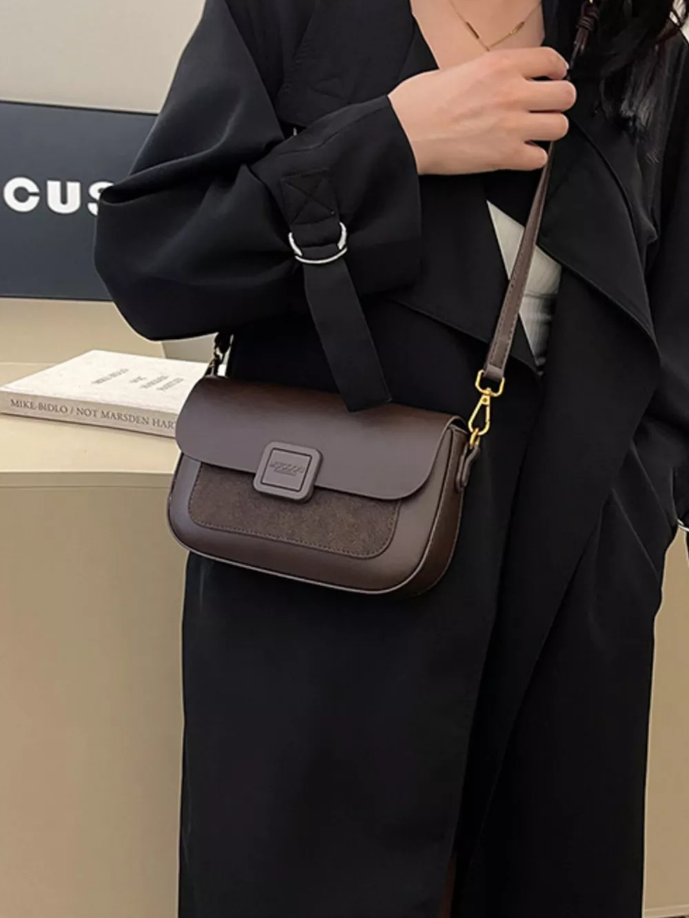 Flap Adjustable Strap Crossbody Bag, image 5
