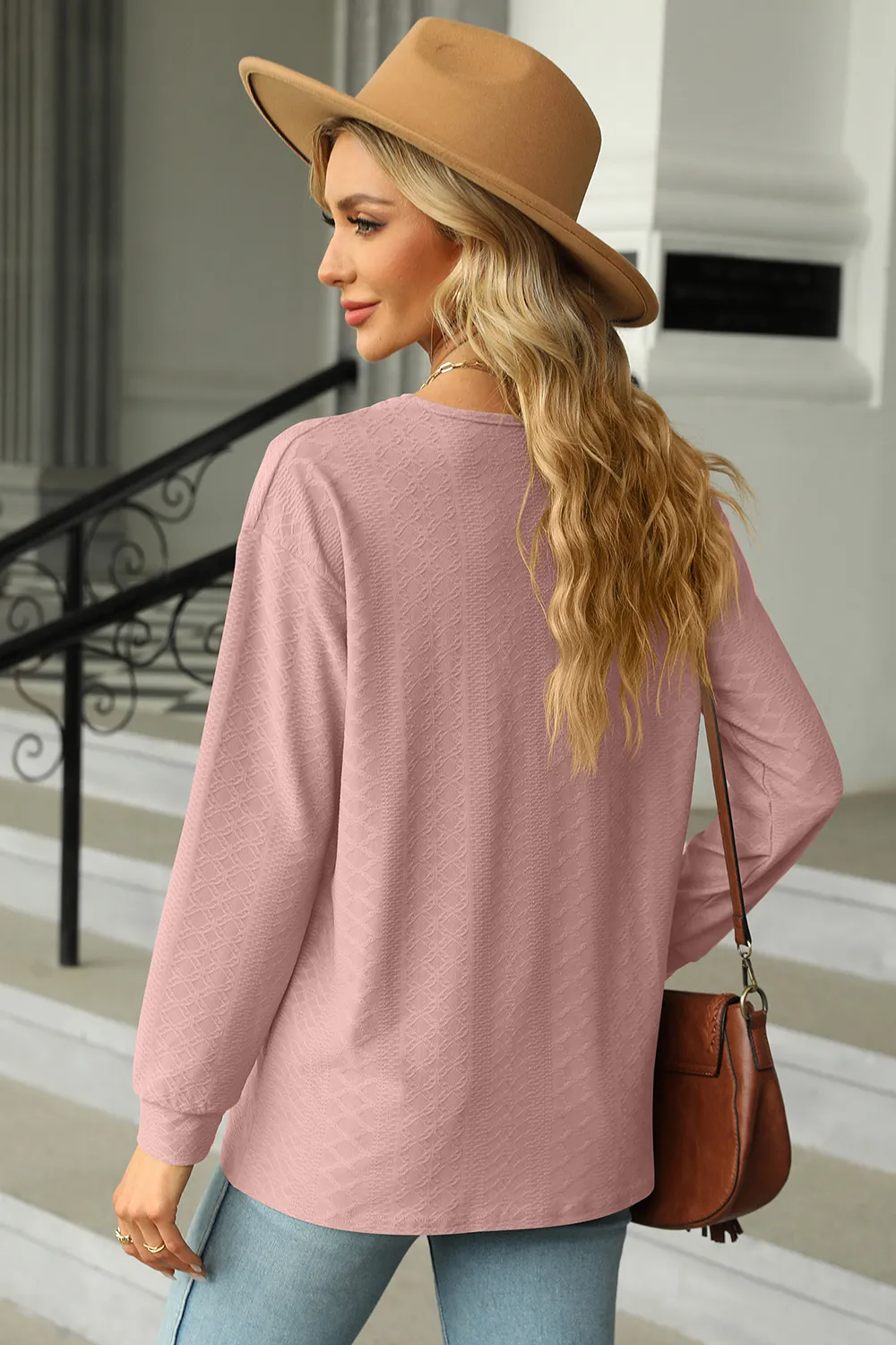 V-Neck Long Sleeve T-Shirt, image 21