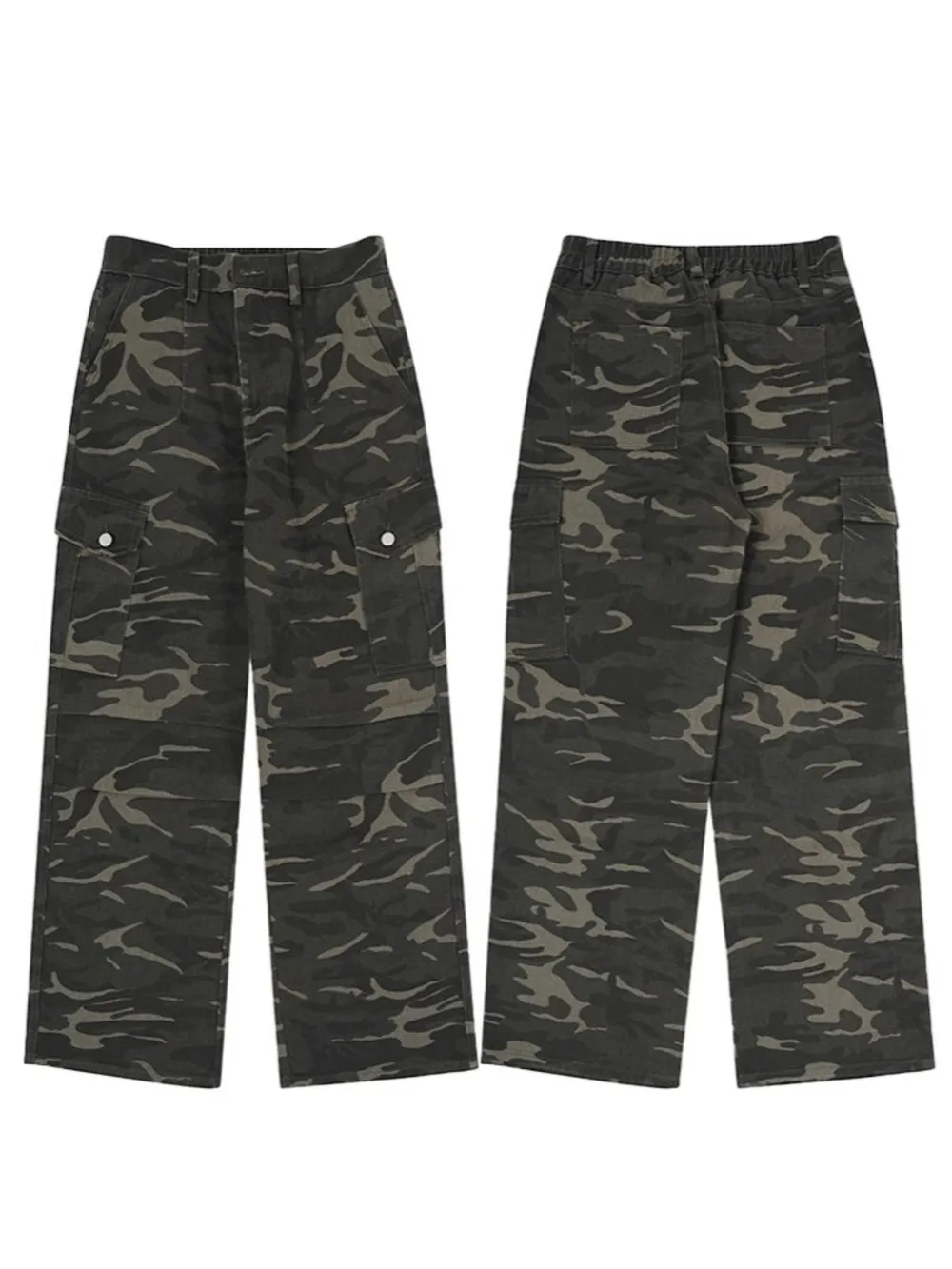 Men's Full Size Camouflage Cargo Pants with Multi-Pocket Plus Size, image 6