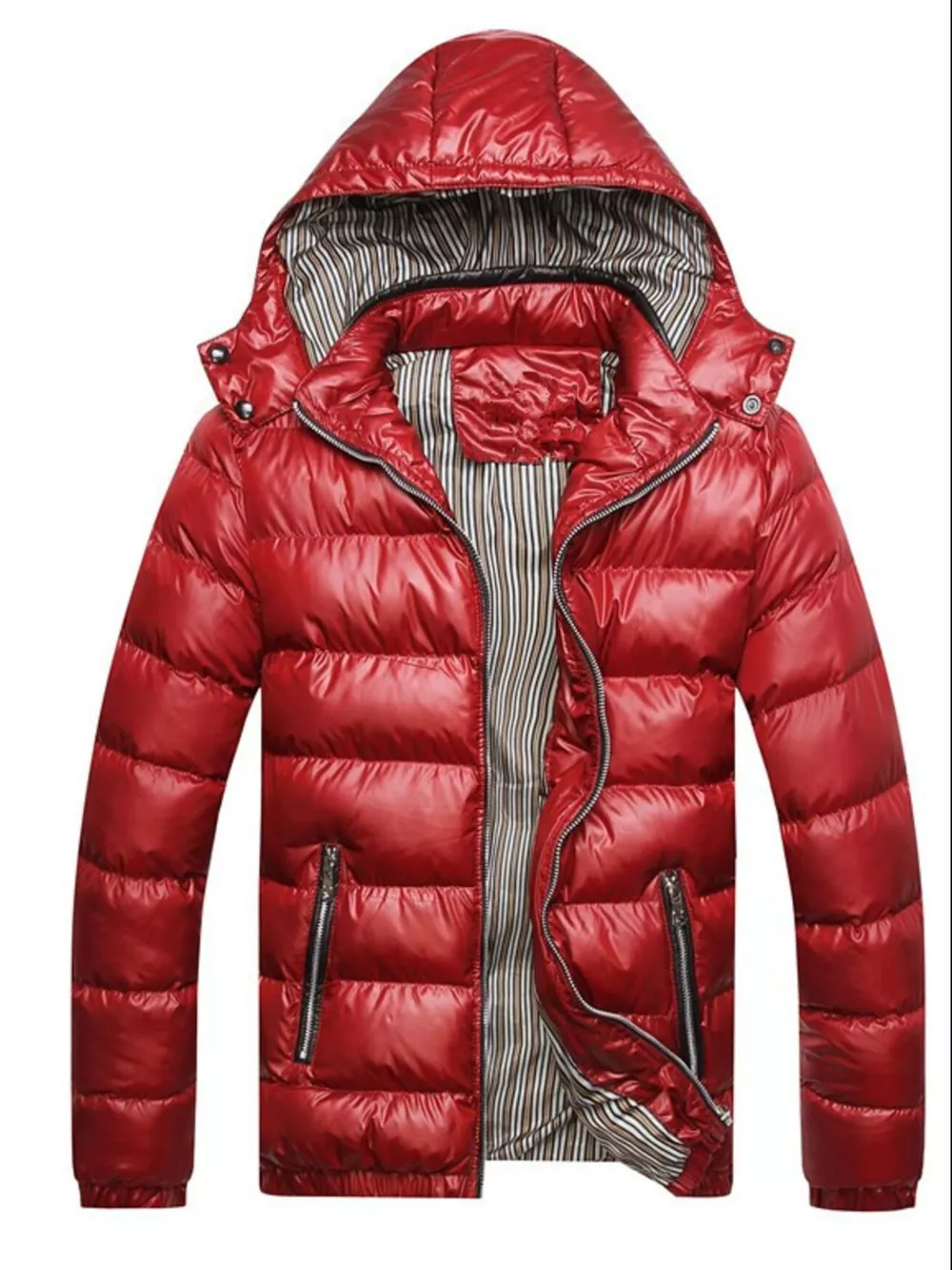 Men's Plus Size Lightweight Hooded Puffer Jacket, image 5