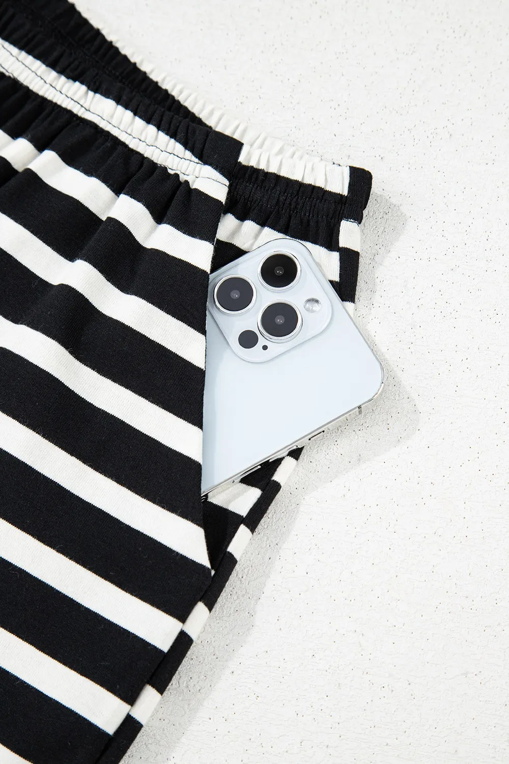 Striped Short Sleeve Top and Shorts Set, image 7