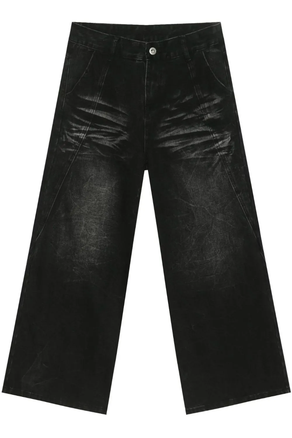 Men's Wide Leg Jeans with Pockets, image 5
