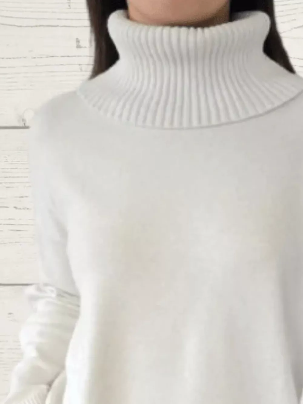 Full Size Turtleneck Long Sleeve Sweater Plus Size, image 23