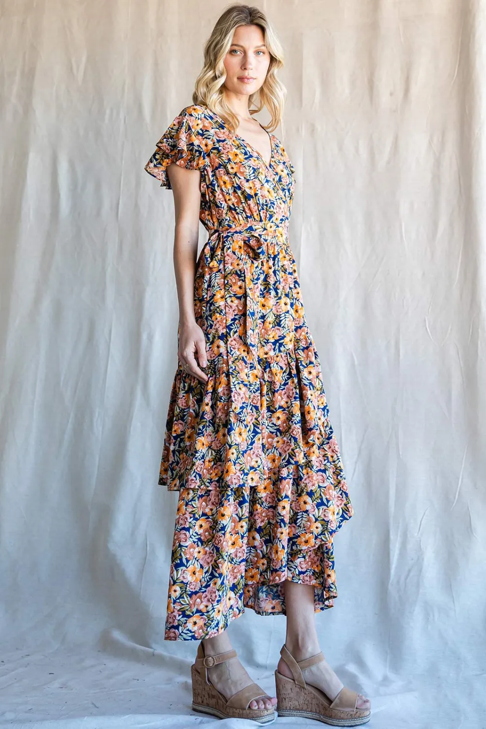 Cotton Bleu by Nu Label Floral Ruffled Midi Dress, image 3