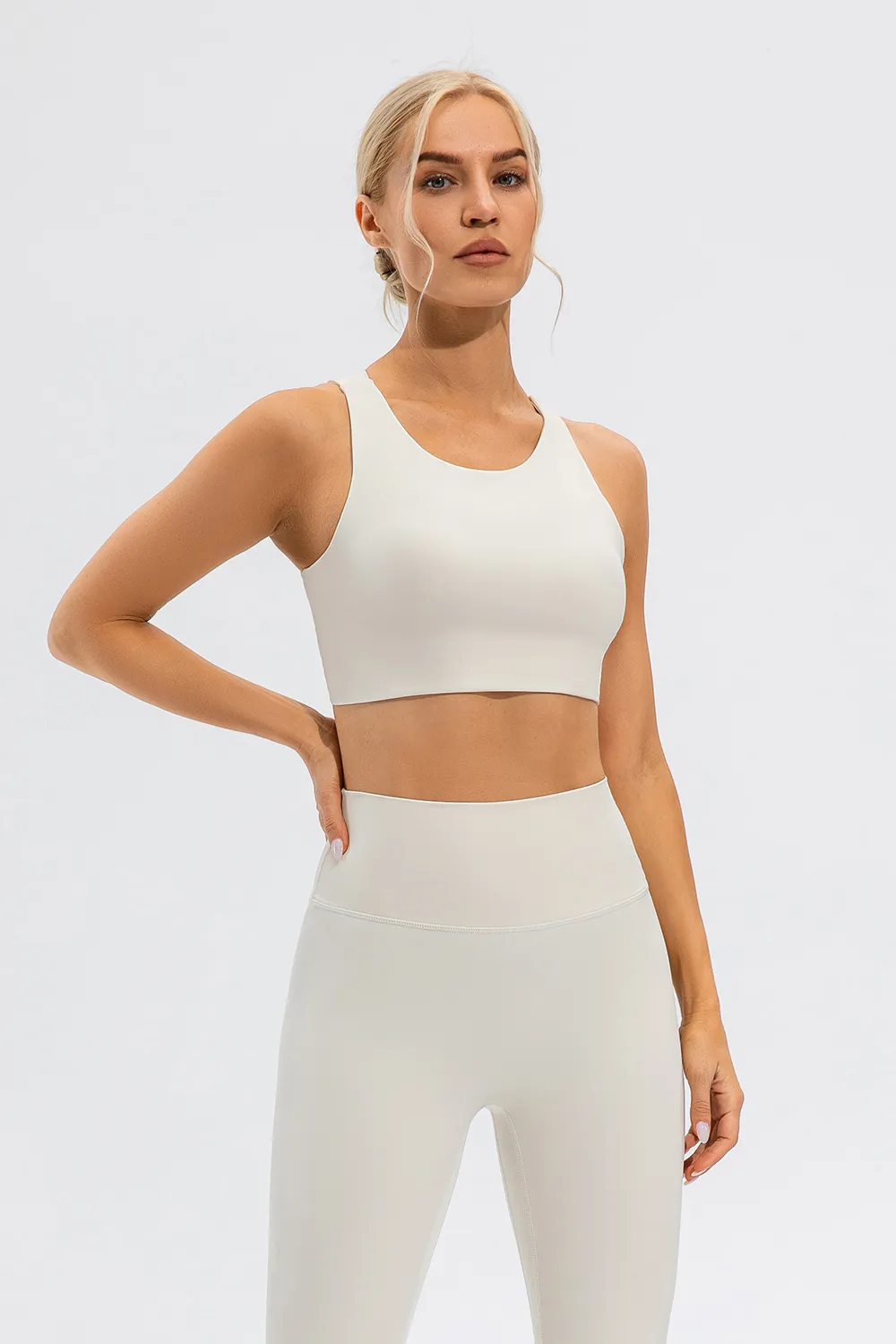 Round Neck Cutout Cropped Active Tank, image 10