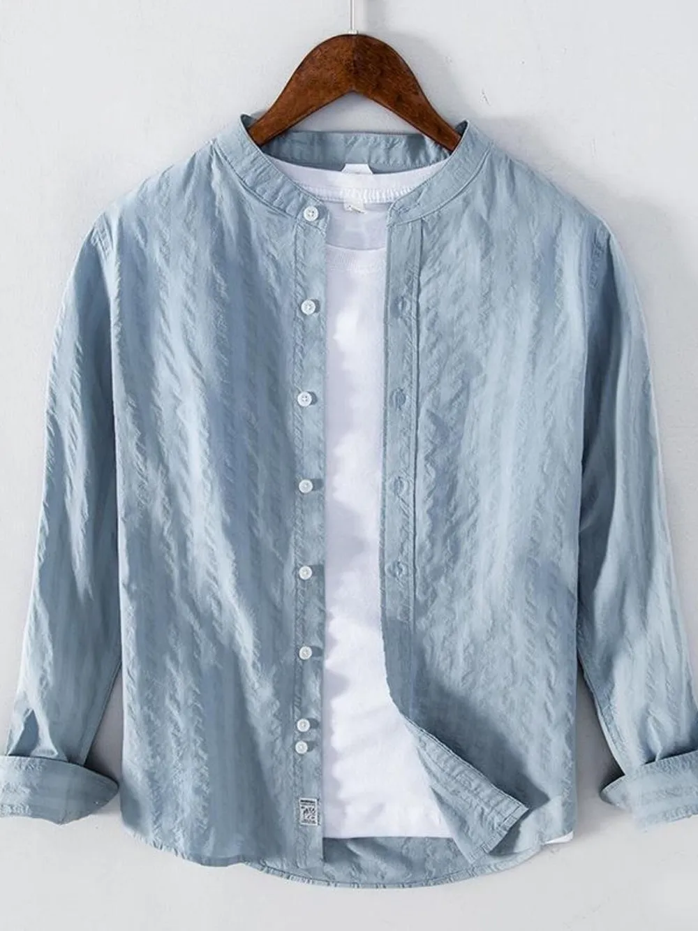 Men's Plus Size Button Up Long Sleeve Shirt, image 12