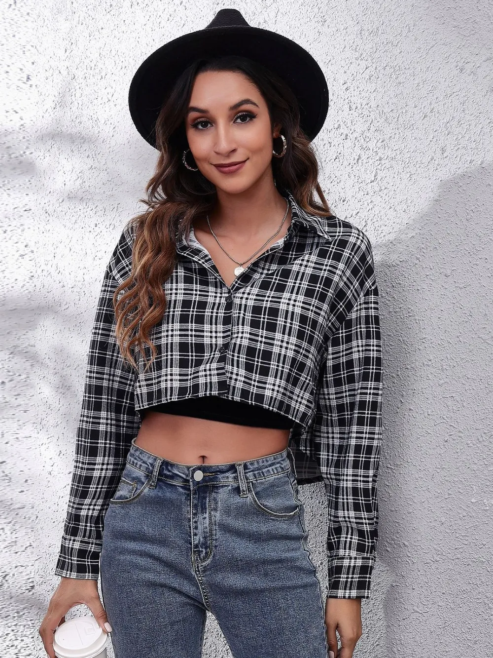 Button Down Printed Cropped Jacket, image 14