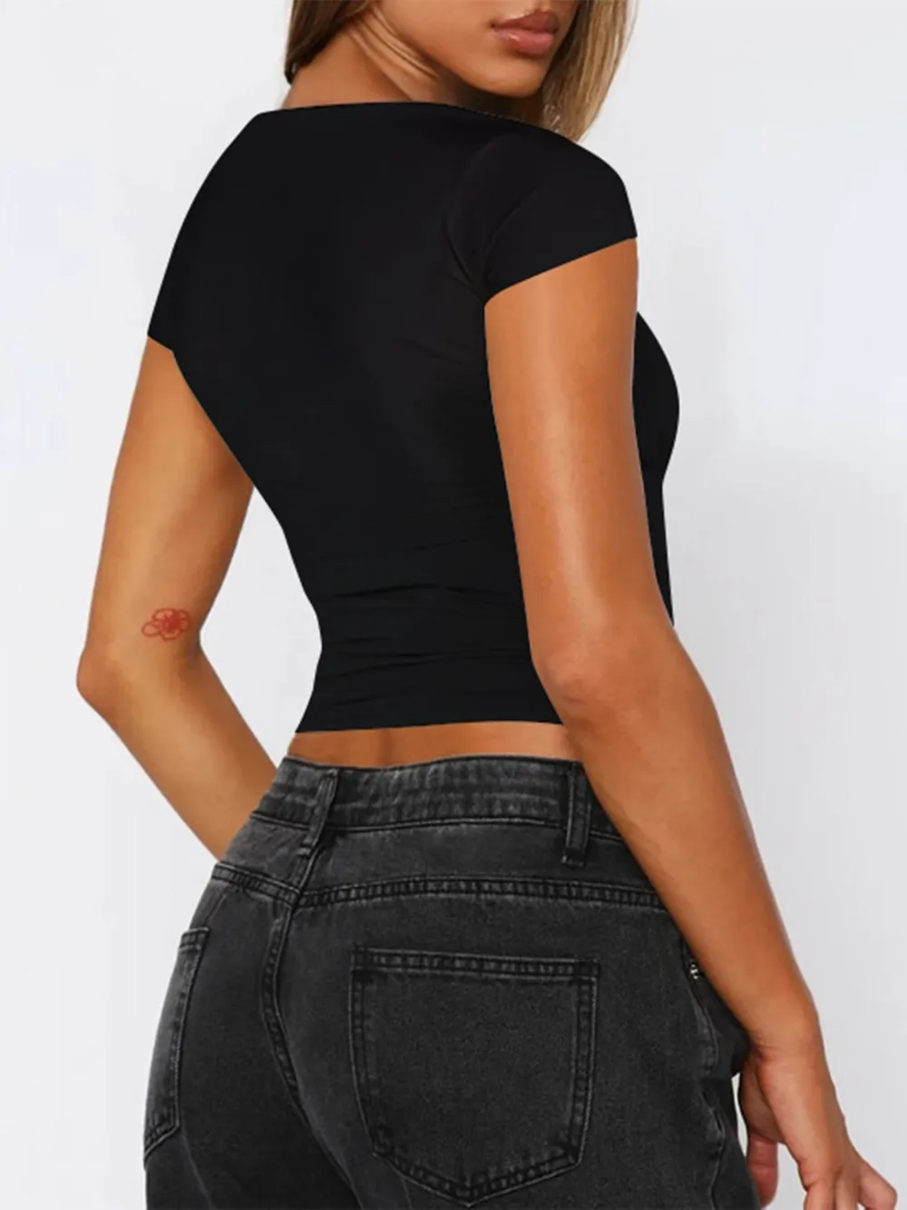 V-Neck Short Sleeve T-Shirt, image 12