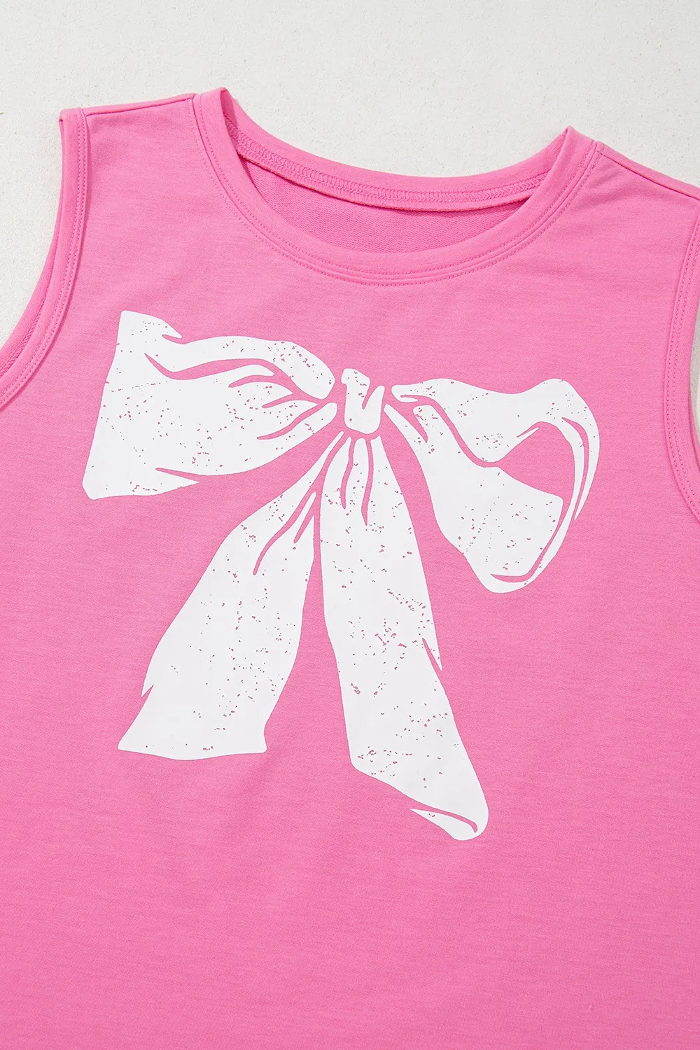 Bow Print Boxy Fit Tank Top, image 6
