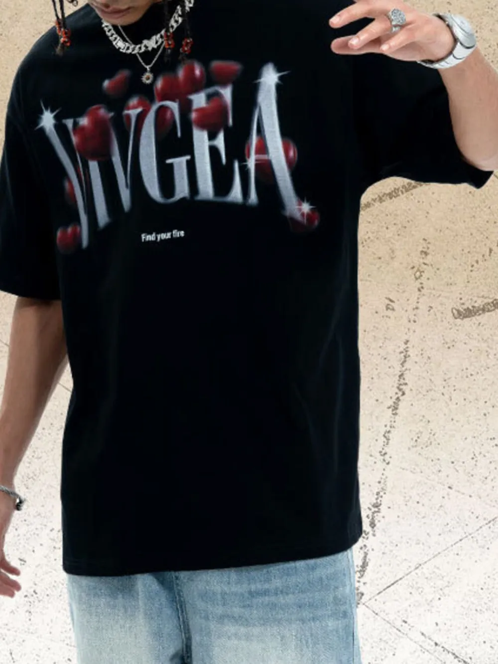 Men's Graphic Round Neck Short Sleeve T-Shirt, image 2
