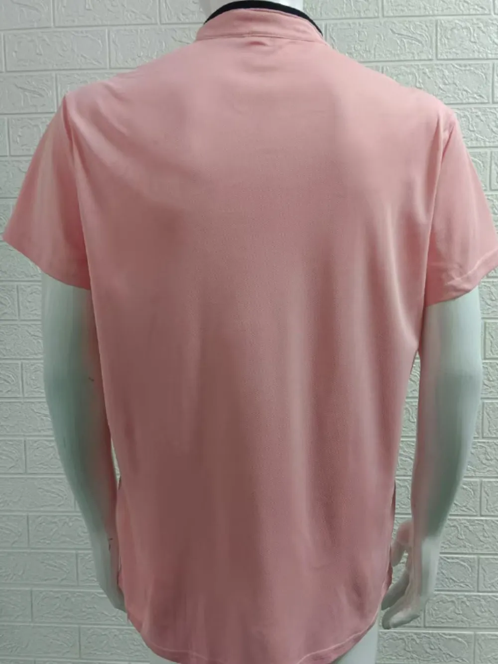 Men's Full Size Stand Collar Contrast Short Sleeve Polo Plus Size, image 5