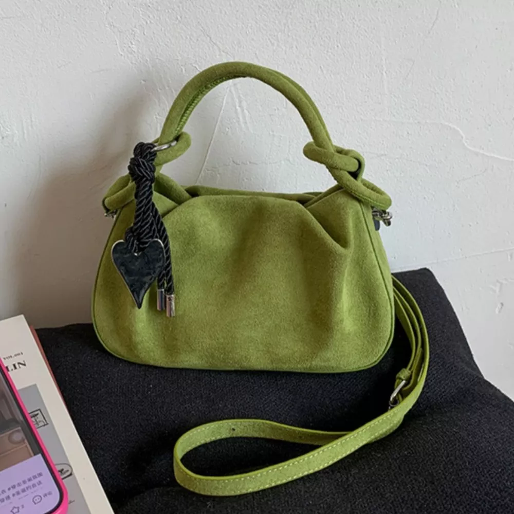 Suede Mini Crossbody Bag with Adjustable Strap, image 5