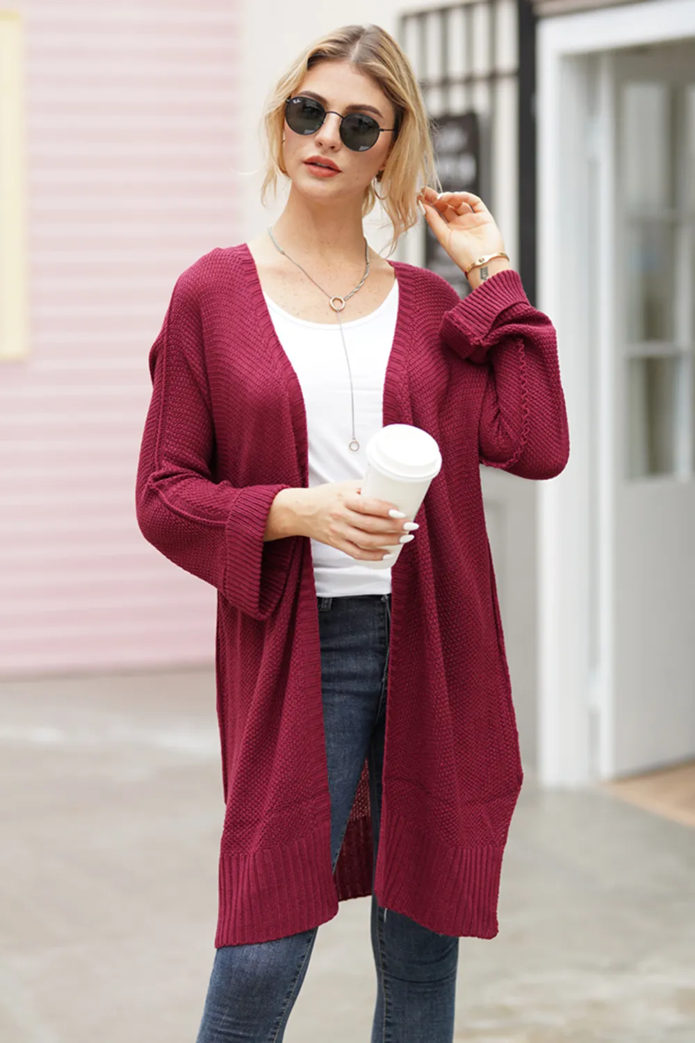Open Front Long Sleeve Cardigan, image 19