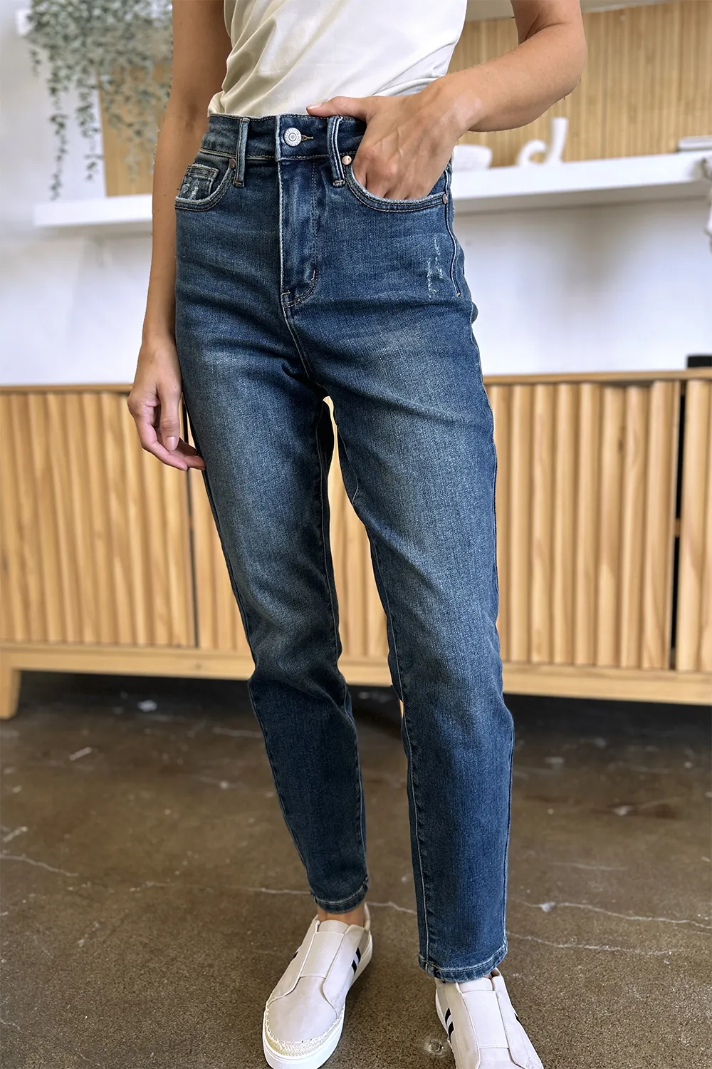 Full Size Tummy Control High Waist Slim Jeans, image 12