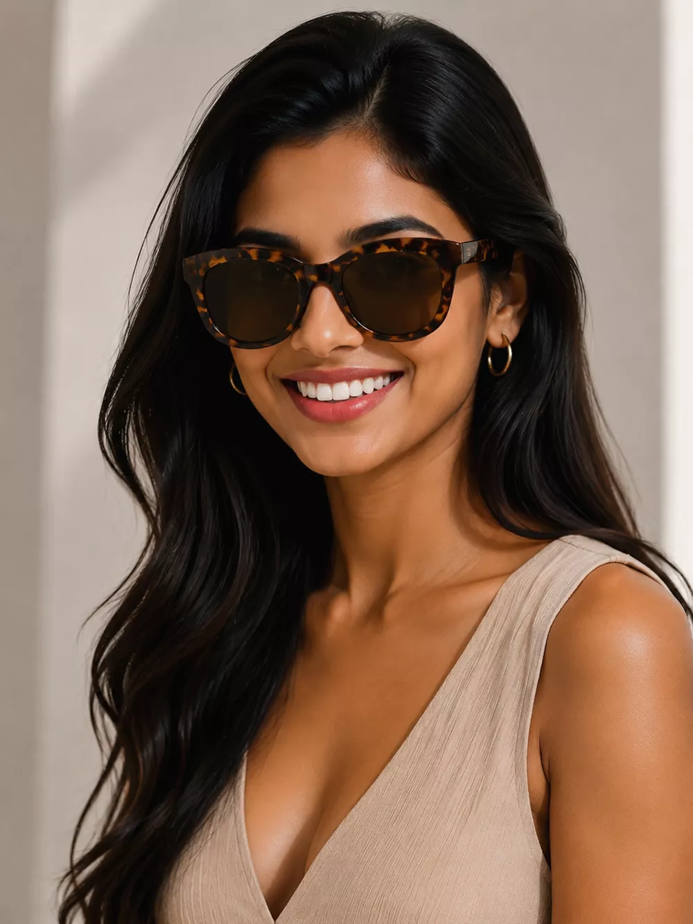Tortoiseshell Cat-Eye Sunglasses, image 4