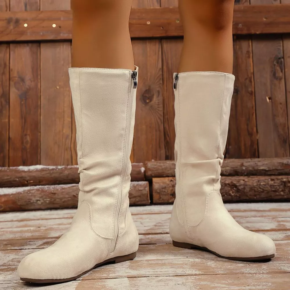 Round Toe Side Zip Boots, image 16