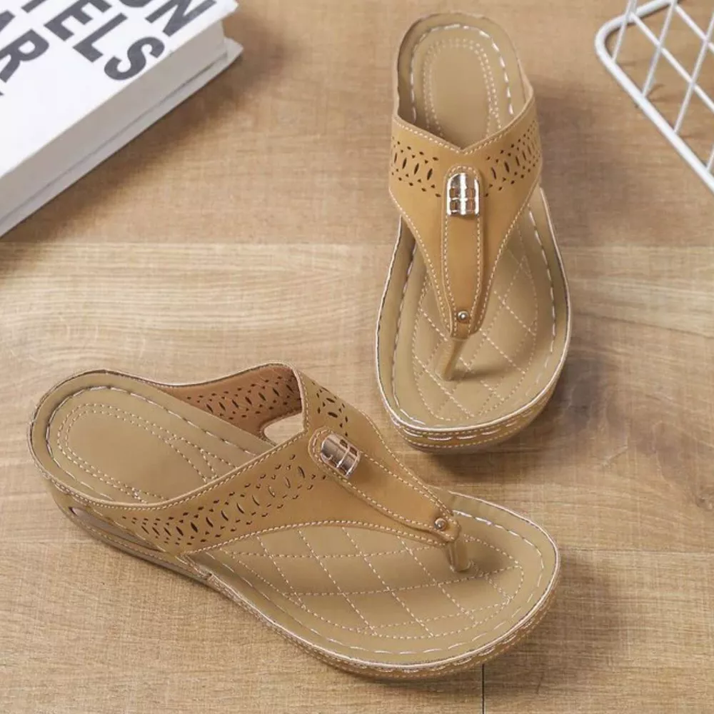 Toe Post Wedge Sandals, image 7