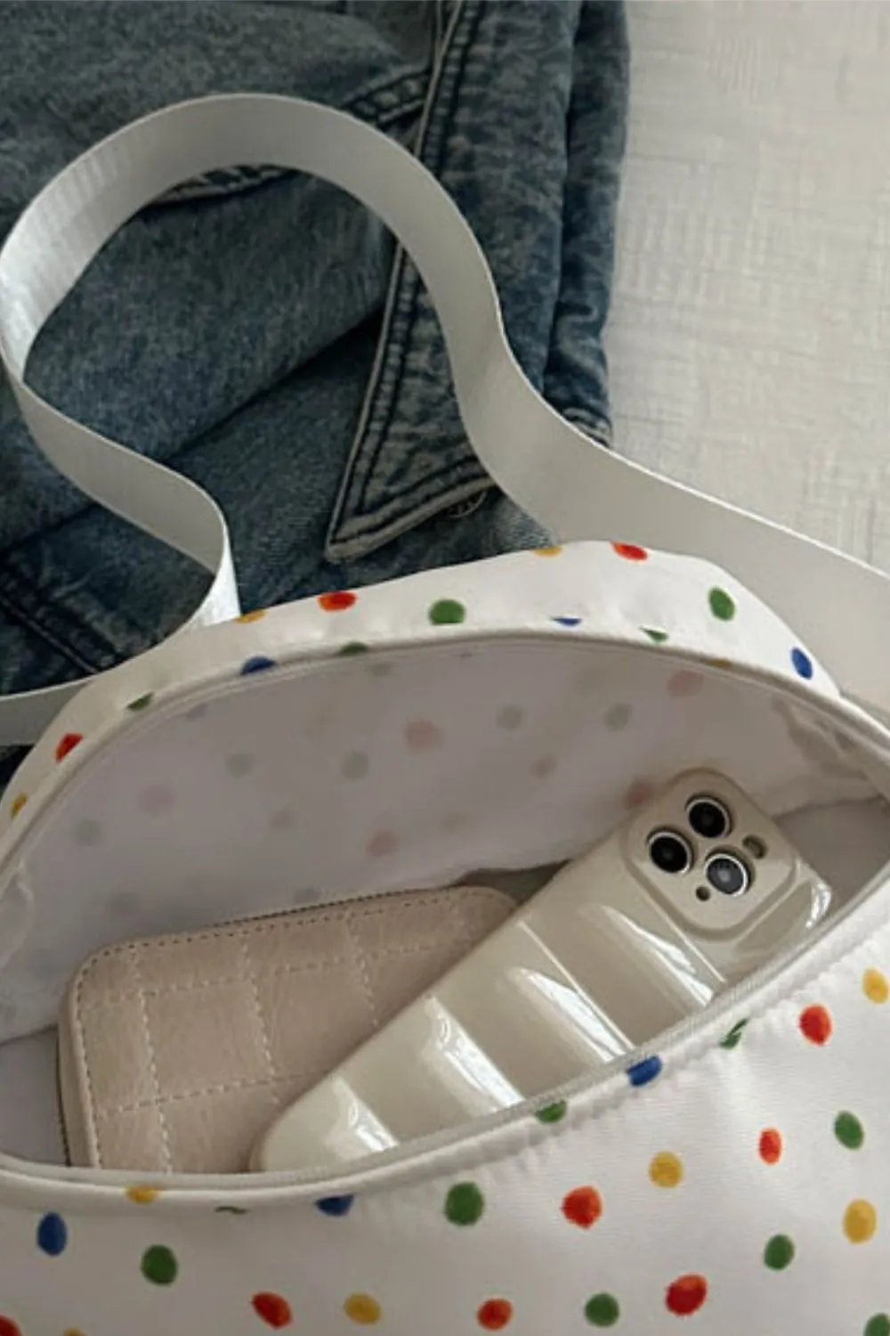 Contrast Polka Dot Crossbody Bag, image 3