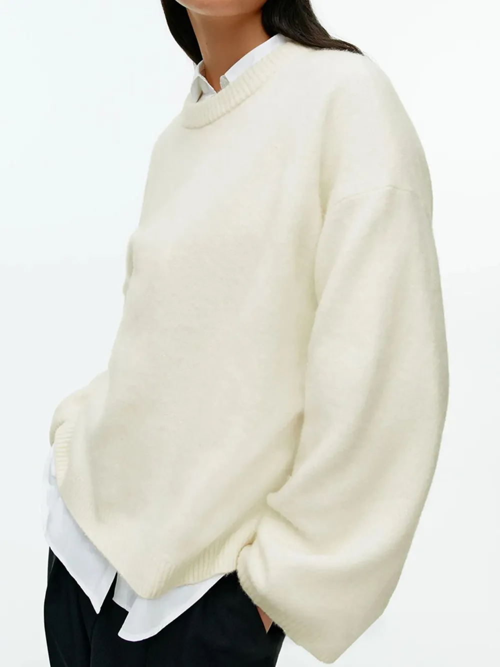Round Neck Drop Shoulder Sweater, image 9