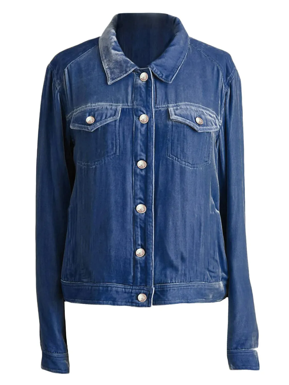 Button Up Long Sleeve Jacket with Chest Pockets, image 10