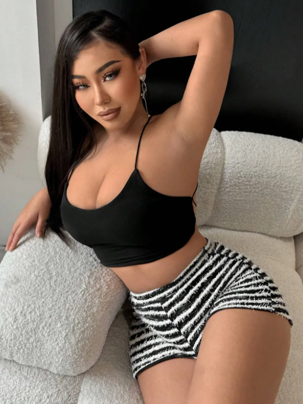 Striped High Waist Shorts, image 5